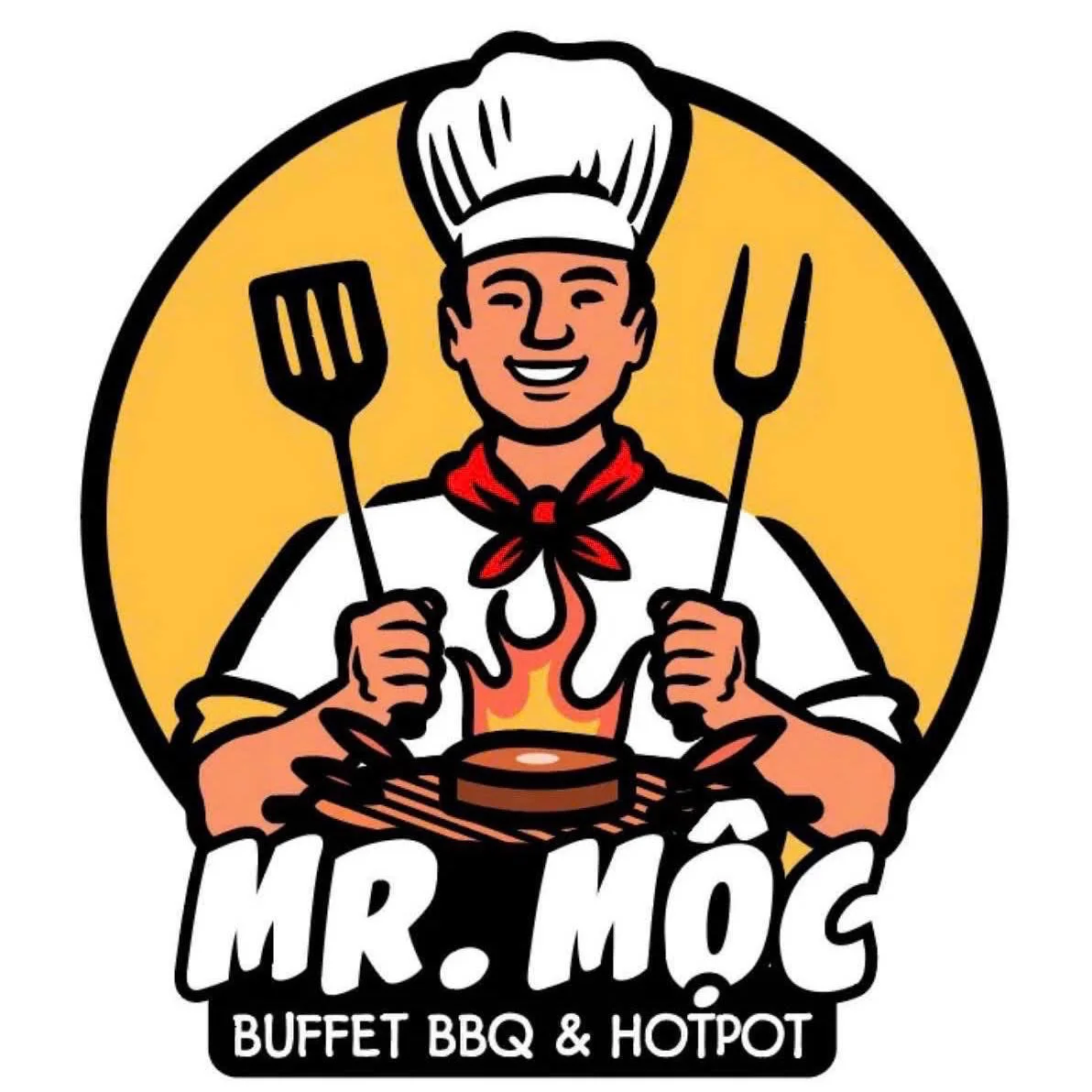 Logo Hệ thống Nhà hàng Buffet BBQ & Hotpot Mr.Mộc